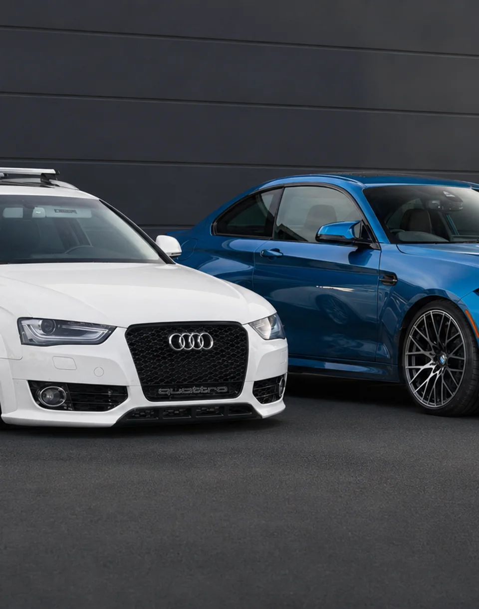 Audi Avant and BMW M2