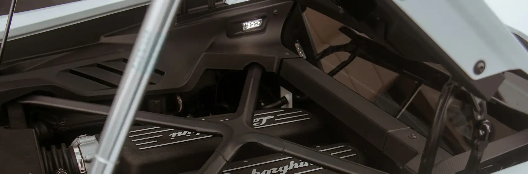 Engine bay of a completed build